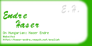 endre haser business card